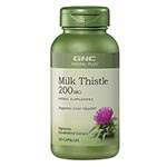 GNC Herbal Plus Milk Thistle 200mg, Vegetarian  (100)