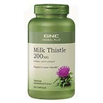 GNC Herbal Plus Milk Thistle 200mg, Vegetarian  (200)