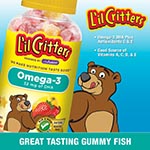 L'il Critters Omega-3 DHA Gummy Fish zn}ĵon} (180)