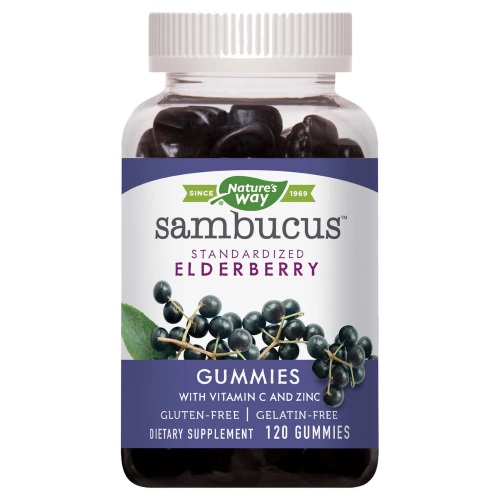 Nature's Way Sambucus Elderberry with Vitamin C and Zinc, (120ɳn})