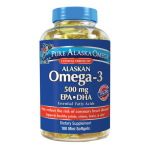 Pure Alaska Omega-3 500 mg. EPA+DHA, 180 Softgels Դ[²bͤT峽on]180ɡ^