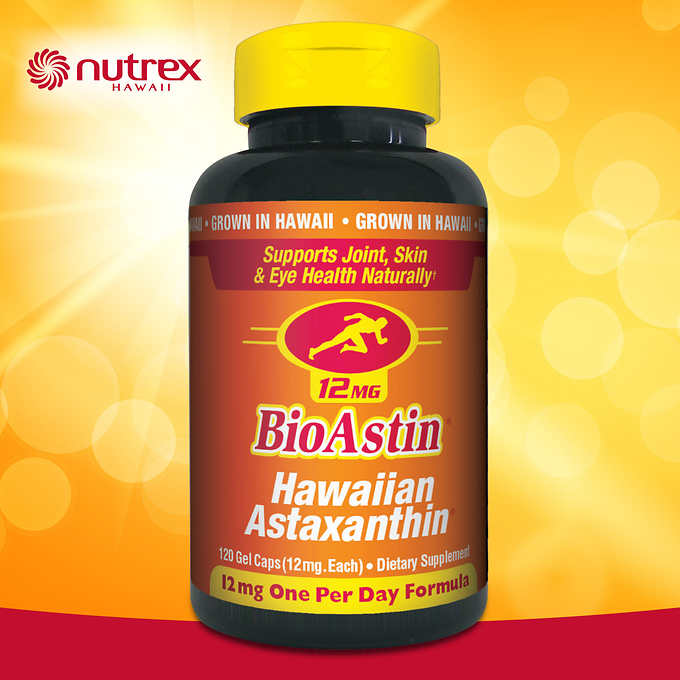 BioAstin Hawaiian Astaxanthin 12 mg., 120 Gel Caps L¦iC ]120nn^