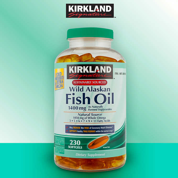 Kirkland Signature Wild Alaskan Fish Oil 1400mg Դ[Ͳ`onn (230)
