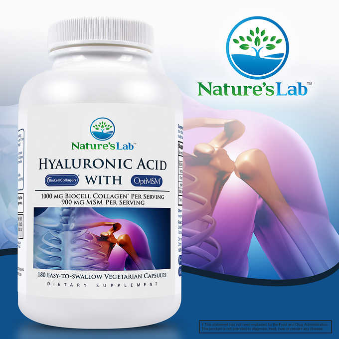 Nature's Lab Hyaluronic Acid with BioCell Collagen, 180 Vegetarian Capsules zĤνJկ̽n ]180ɡ^