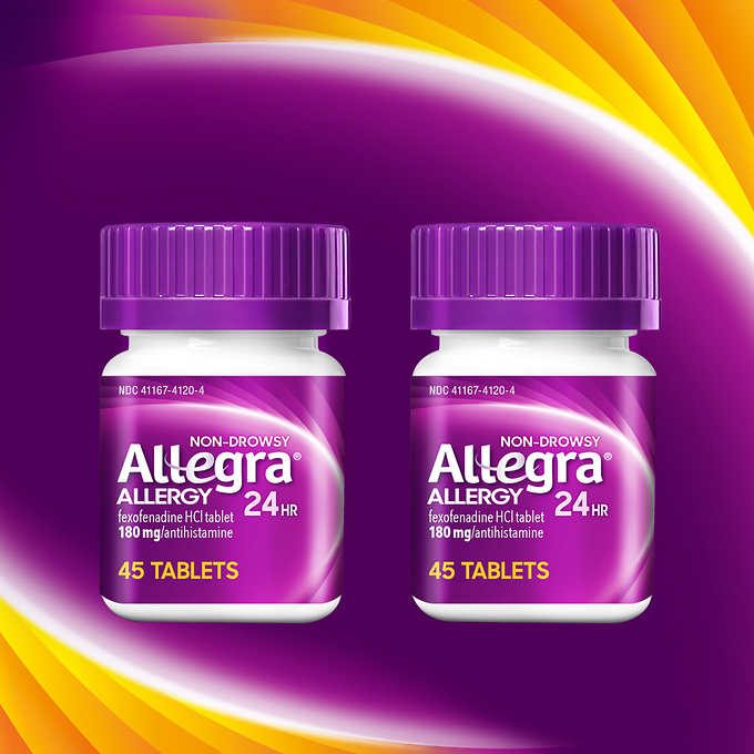 Allegra Allergy, 110 Tablets QīDDw (2 Bottles, 55 Tablets Each)