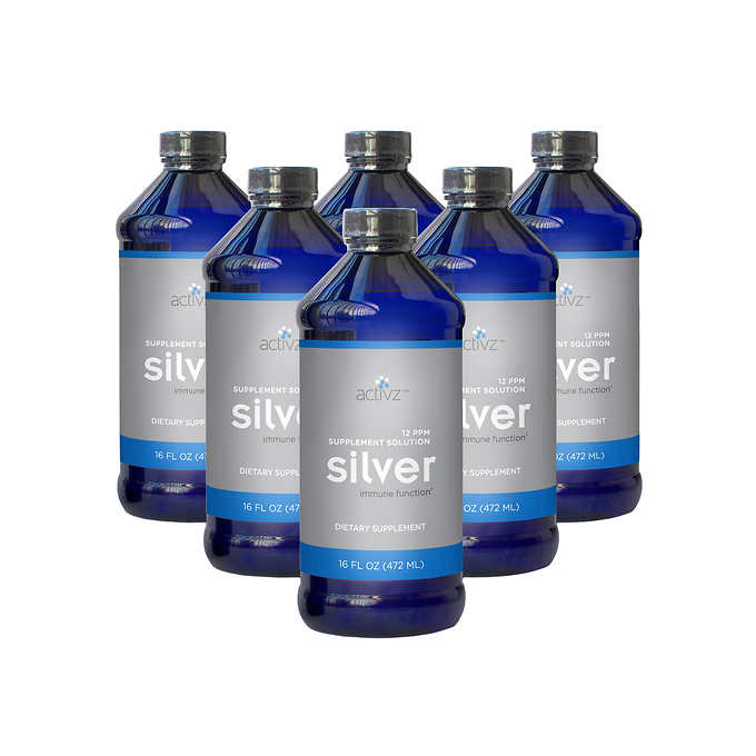Activz Silver Liquid (12PPM), 6-pack, 16 oz. lȷ]6~A16oz^