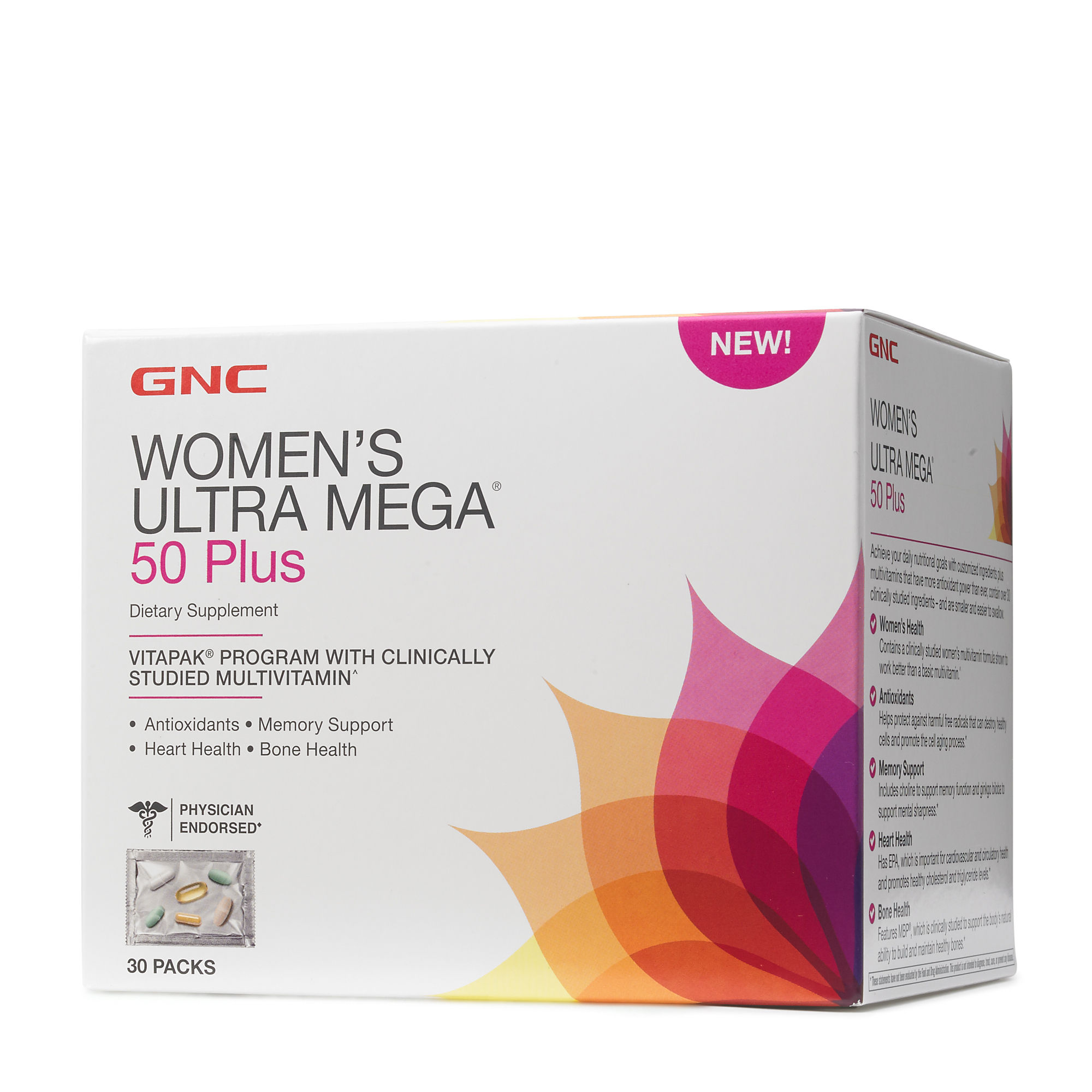 GNC Women's Ultra Mega 50 Plus Vitapak (30])